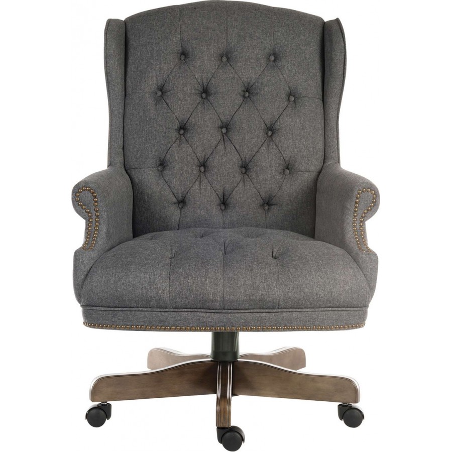 Corringham Traditional Grey Fabric Chair